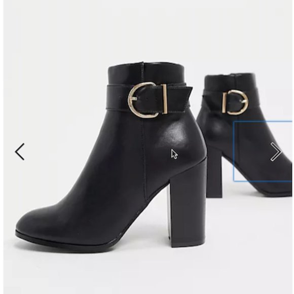 ASOS DESIGN Retreat heeled ankle boots in black - Picture 1 of 4